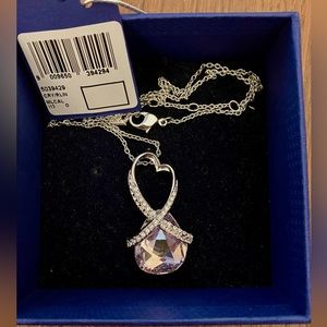 Swarovski Heart Twist Pendant Necklace